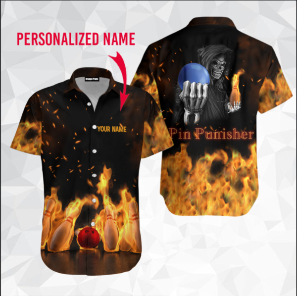 Pin Punisher Bowling Custom Name Hawaiian Shirt For Men & Women HN1023