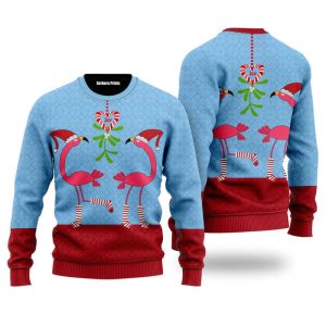 pink flamingos christmas funky pattern ugly christmas sweater for men women uh2205.jpeg