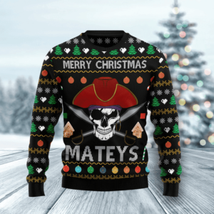 Pirate Skull Ugly Christmas Sweater: Festive…