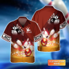 Strike in Style with Red Bowling Ball Crash Hawaiian Shirt – Perfect for Men Women Bowling Teams