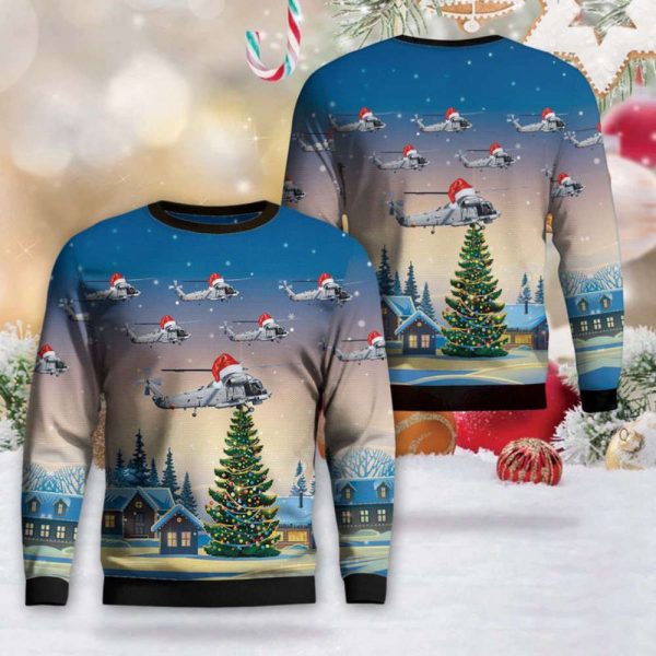 Royal New Zealand Navy Karman SH-2G(I) Sea Sprite Christmas Sweater 3D Gift For Christmas