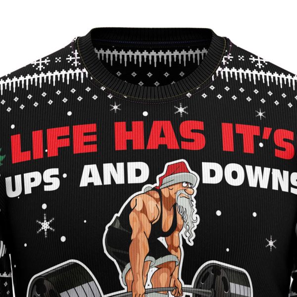 Santa Claus Love Gym Ugly Christmas Sweater