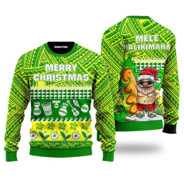 Santa Claus Mele Kalikimaka Ugly Christmas Sweater – Gift For Christmas UH1426