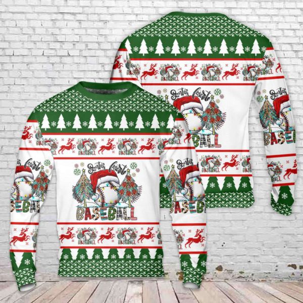 Santa’s Favorite Baseball Christmas Sweater Gift For Christmas
