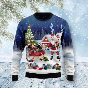 Santa Sled Labrador Retriever Ugly Christmas…