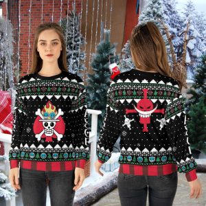 Stylish Skull Pirate Ugly Christmas Sweater:…