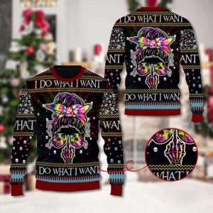 Skull Ugly Christmas Sweater – All…