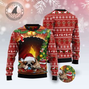 sleeping bulldog christmas ugly sweater festive holiday apparel for dog lovers 2.jpeg