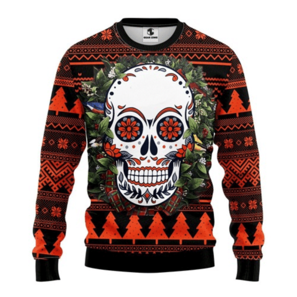 Spook up Christmas with a Trendy Skull Ugly Sweater – Perfect for Festive Fun!