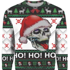 Spooky and Festive Skull Santa Ugly…