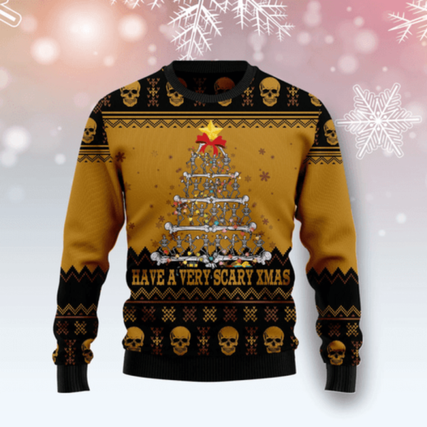 Spooky Skull Xmas Sweater: Get Festive with a Very Scary Ugly Christmas Sweater