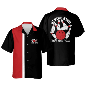 Strike King Hawaiian Shirt: Unisex Bowling…