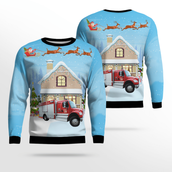 Tennessee Nashville Fire Dept Ugly Christmas Sweater – All Over Print Sweatshirt Perfect for Christmas Day