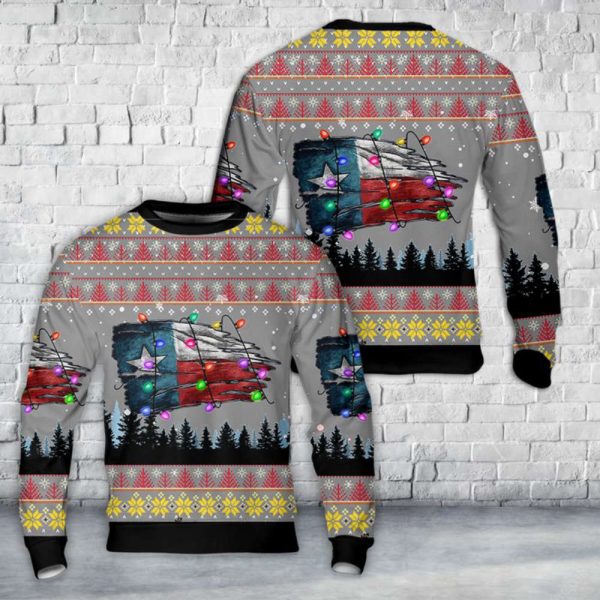 Texas flag Christmas Sweater Gift For Chrismas