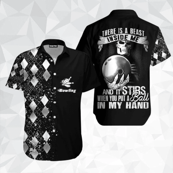 There Is A Beast Inside Me Silver Bowling Hawaiian Shirt For Men & Women | WT5219