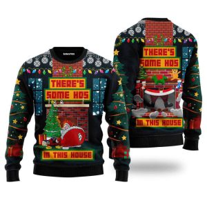 theres some hos in this house santa claus ugly christmas sweater gift for christmas uh1914.jpeg