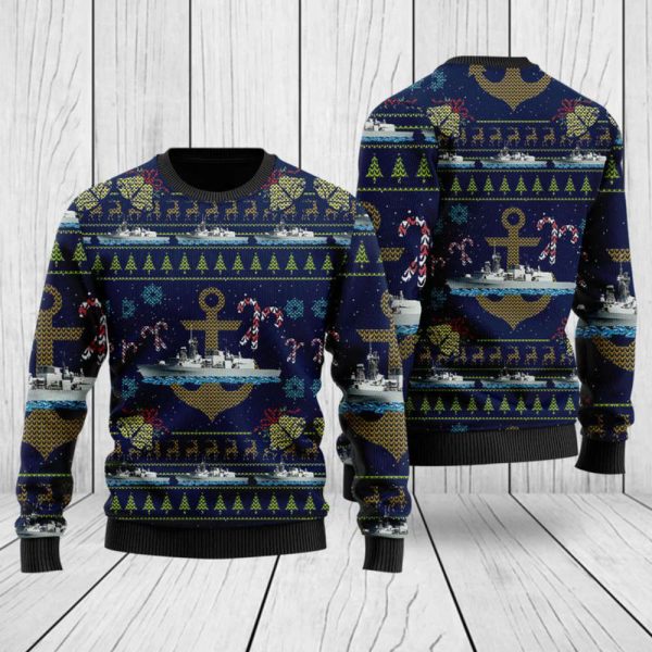 HMCS Calgary (FFH 335) Christmas Sweater 3D – Celebrate with Royal Canadian Navy