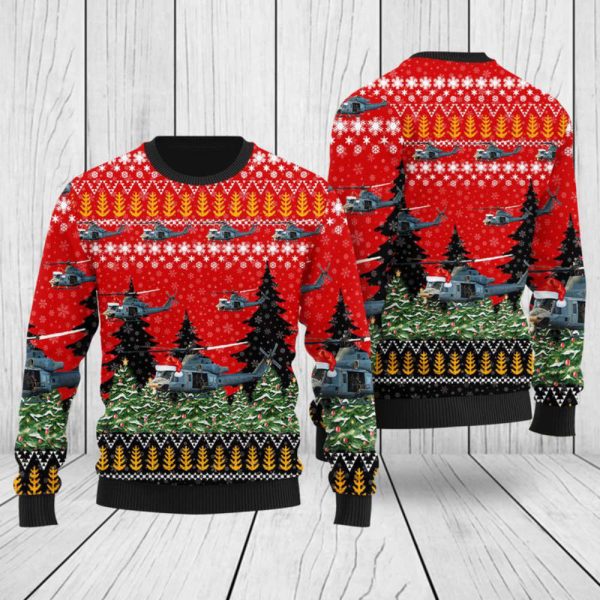 Bell UH-1Y Venom 3D Christmas Sweater – Festive and Fun Holiday Apparel!