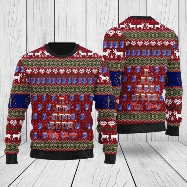 Get Festive with TRQD2611BC08 Indiana Disc Golf Christmas Sweater 3D – Perfect for Disc Golf Lovers!