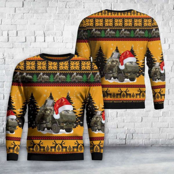 U.S. Marine Corps High Mobility Artillery Rocket System M142 HIMARS Christmas Sweater Gift For Chrismas