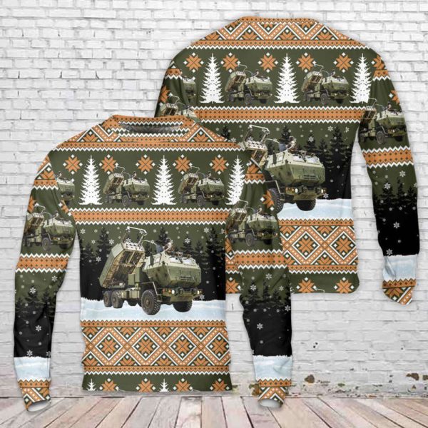 U.S. Marine Corps High Mobility Artillery Rocket System M142 HIMARS Christmas Sweater Gift For Christmas