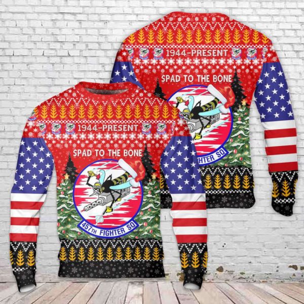 US Air Force 457th Fighter Squadron Christmas Sweater Gift For Christmas