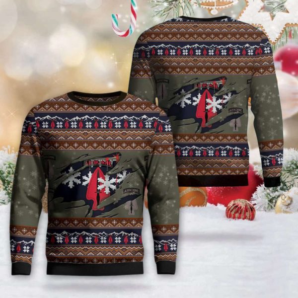 US Army 1st Special Forces Operational Detachment Delta 1st SFOD-D Christmas Sweater 3D DLHH0110BG06