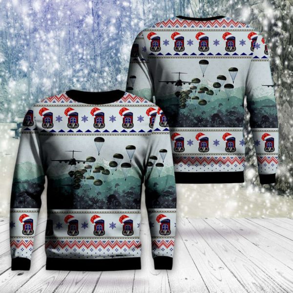 US Army Paratroopers With The 82nd Airborne Division Parachute Christmas Sweater Gift For Christmas