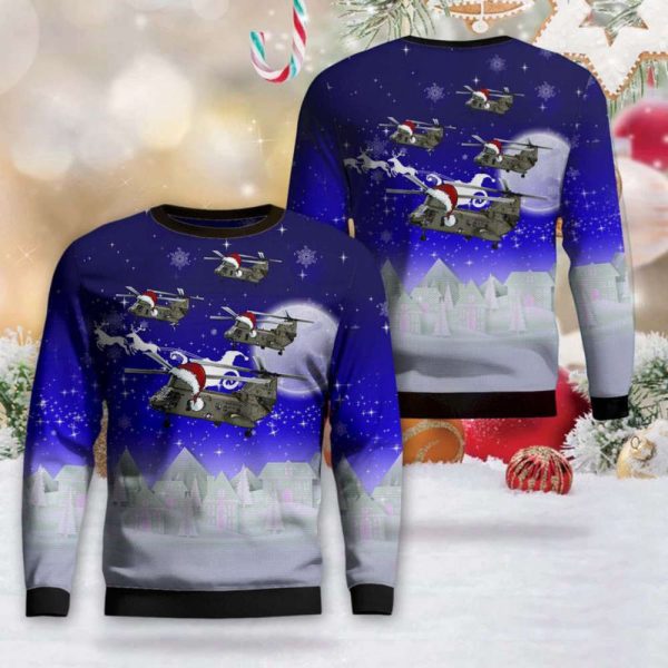 US Marine Corps CH-46F Sea Knight The PHROG Christmas Sweater 3D Gift For Christmas