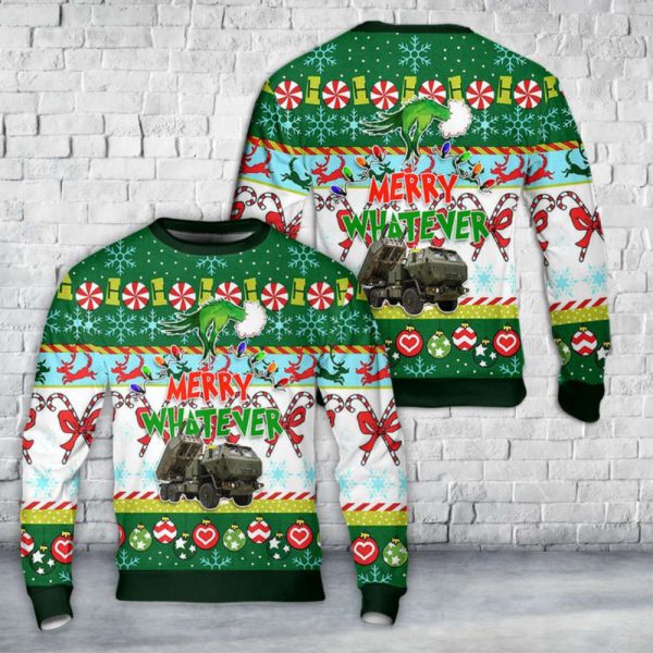 US Marine Corps HIMARS Christmas Sweater – Unique Gift for Christmas
