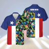 USA Texas Bowling Flag Shirt Tropical…