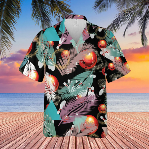 Vibrant 3D Bowling Leaf Hawaiian Shirt – Unisex Full Size S-5XL