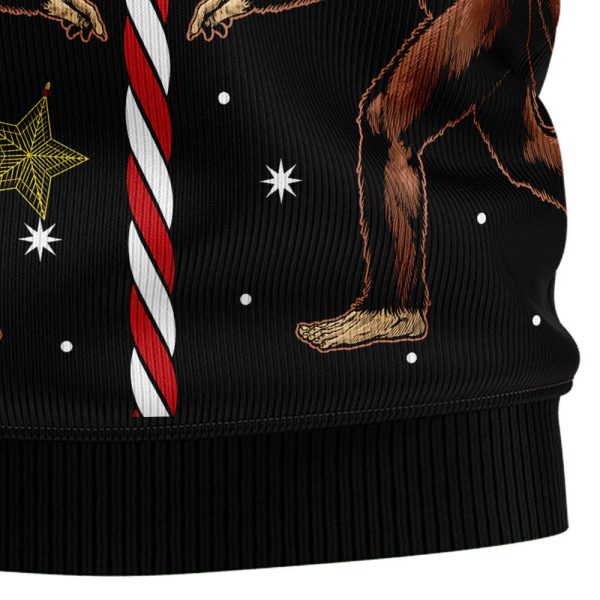 Get Festive with Vintage Bigfoot Ugly Christmas Sweater – Perfect Holiday Gift!- Gift for Christmas