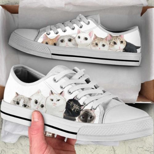 Cat Lover Shoes Collect Low Top Shoes Canvas Shoes Print Low Top