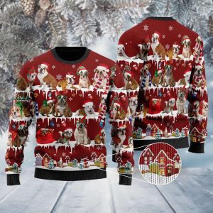 English Bulldog Ugly Christmas Sweater, All…