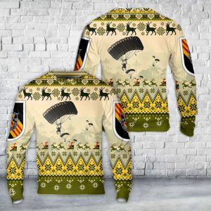 Unique Parachute Christmas Sweater: US Army…