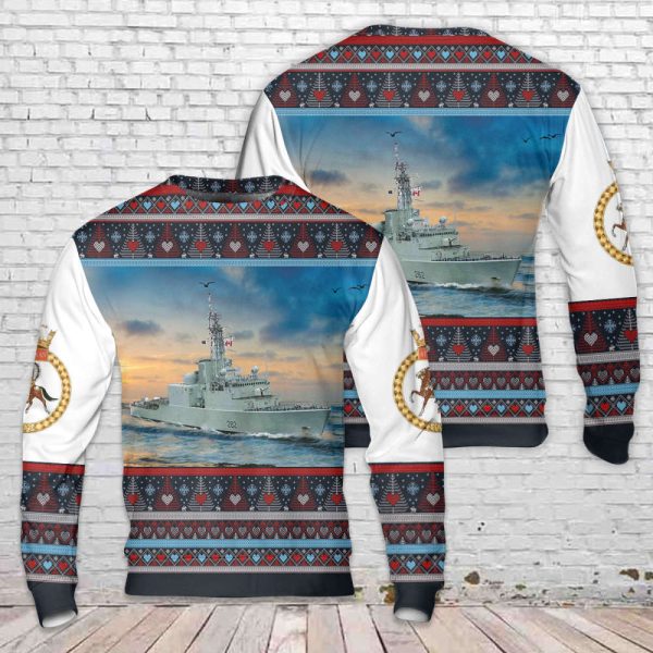 Deck the Halls with RCN Athabaskan DDG 282 Iroquois Christmas Sweater
