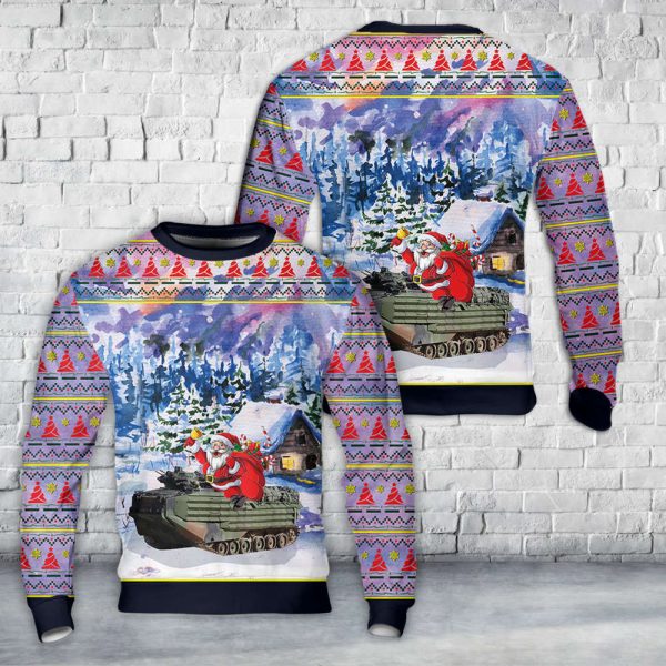 USMC AAV Christmas Sweater: Santa Claus Design