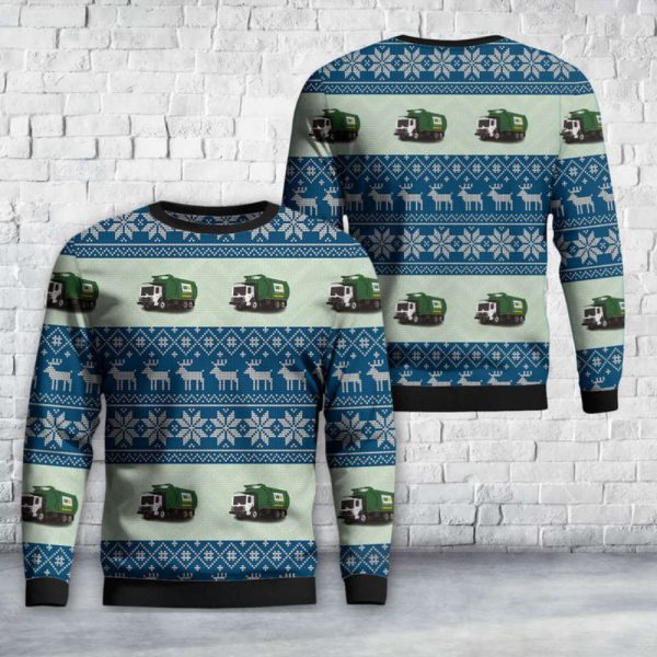 Mack TerraPro Waste Management Front Loader Christmas Sweater