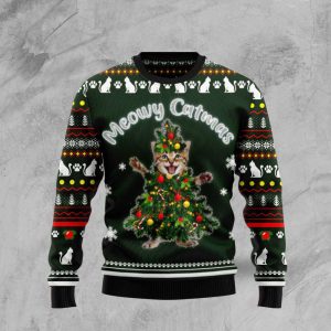 Meowy Catmas TY299 Ugly Christmas Sweater…