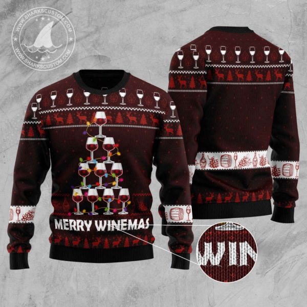 Merry Winemas D1410 Ugly Christmas Sweater – Noel Malalan Signature