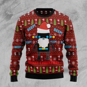 Robot Santa HZ102312 Ugly Christmas Sweater…