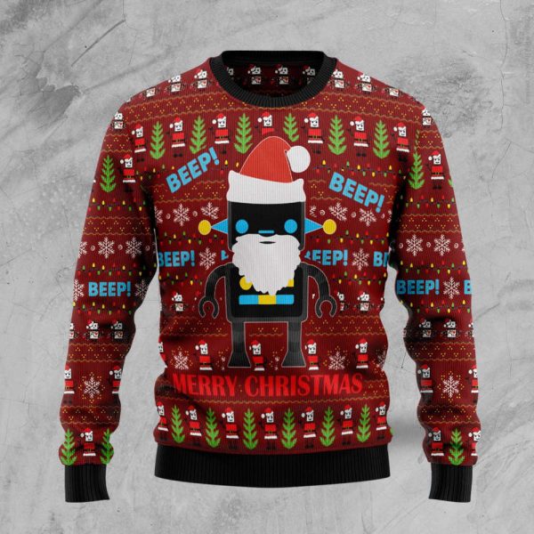 Robot Santa HZ102312 Ugly Christmas Sweater –  Best Gift For Christmas