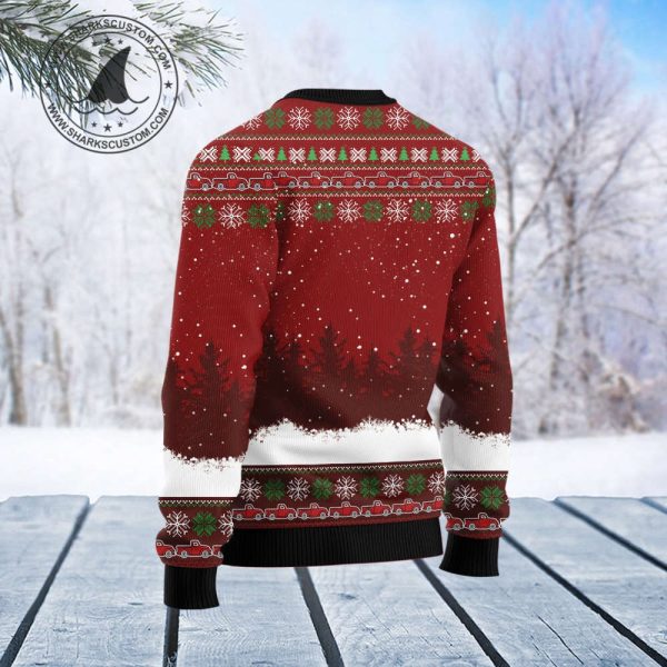 Red Truck Home Christmas T1011 Ugly Christmas Sweater -Noel Malalan