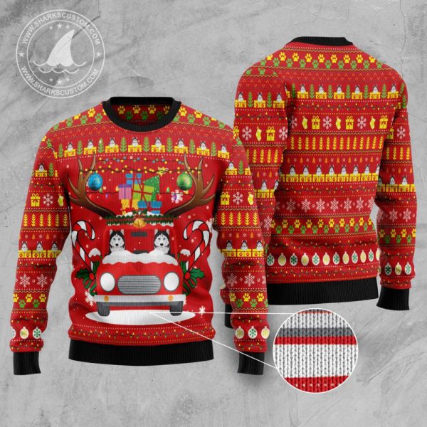 Siberian Husky HZ102305 Ugly Christmas Sweater – Best Gift For Christmas
