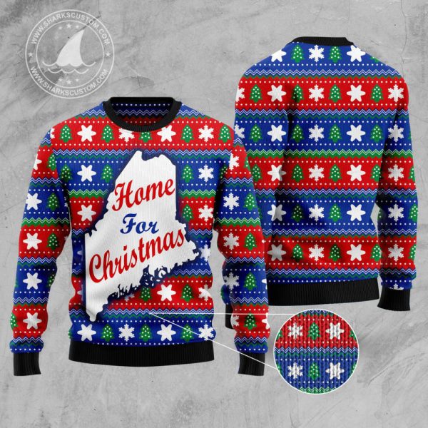 Home For Christmas Maine HT92402 Ugly Christmas Sweater – Noel Malalan