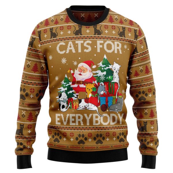 Cats For Everybody G51022 Ugly Christmas Sweater – Noel Malalan Signature