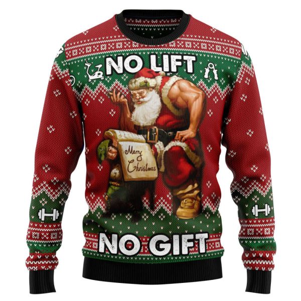 No Lift No Gift HT100106 Ugly Christmas Sweater – Noel Malalan Signature