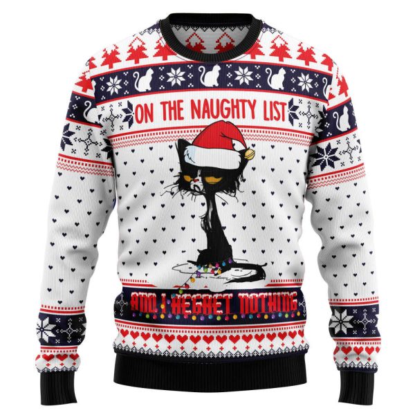Naughty List Cat Meow G5119 Ugly Christmas Sweater – Noel Malalan