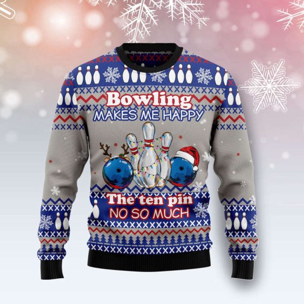 Bowling Merry Christmas T1111 Ugly Christmas Sweater, Noel Malalan